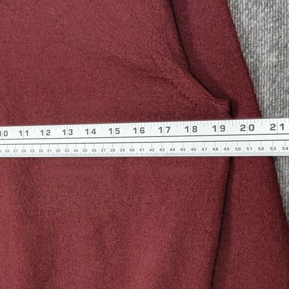 Murano Sweater Womens Medium Maroon Brown 100% Merino Wool V Neck Pullover - Picture 6 of 12